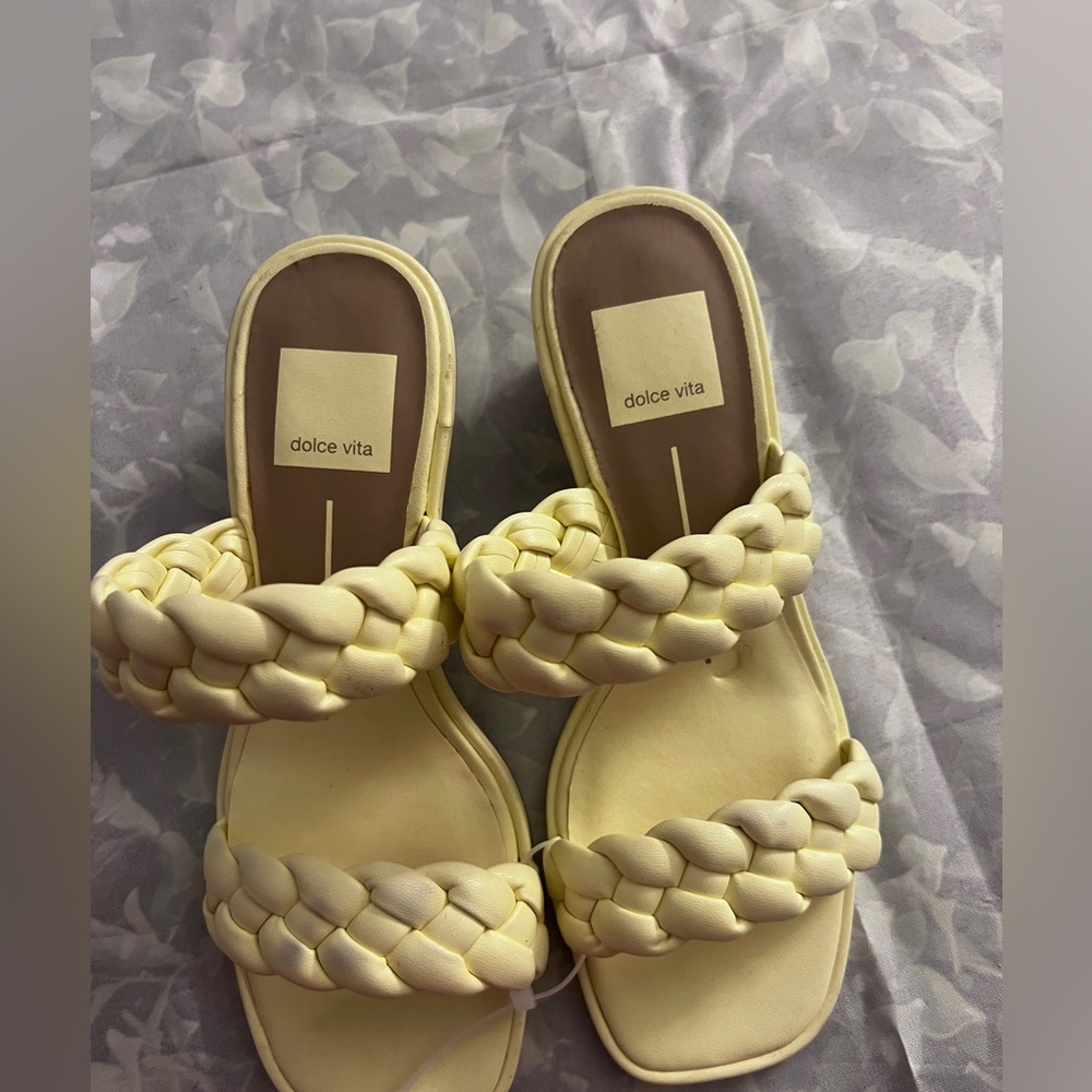 Dolce Vita Women's Yellow Braided Sandals